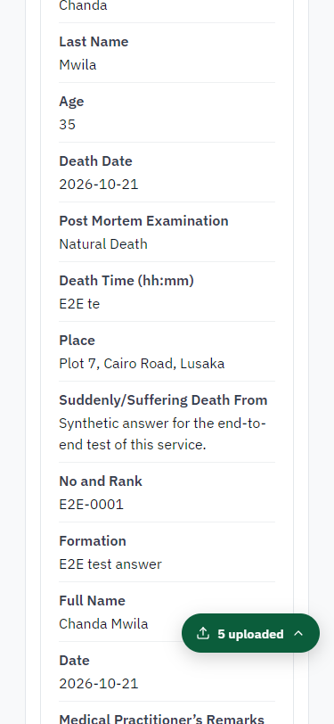 Check the answers and confirm the declaration (375 px phone)