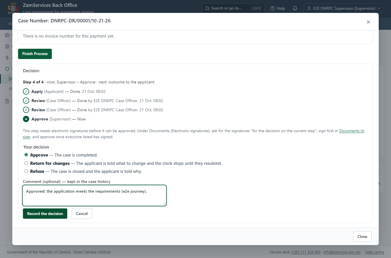 Decide: Review, Inspect, e-Sign (desktop)