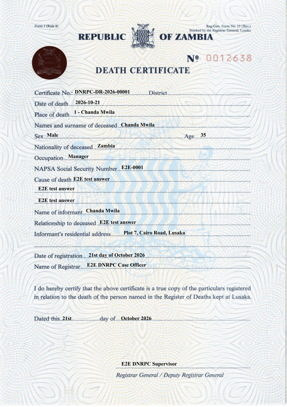 Death Registration (sealed PDF)