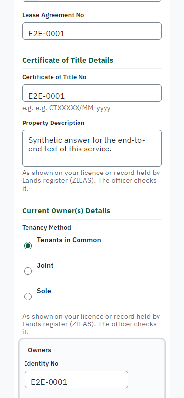 Fill in the application form (375 px phone)