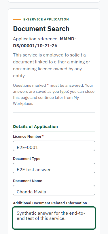 Fill in the application form (375 px phone)