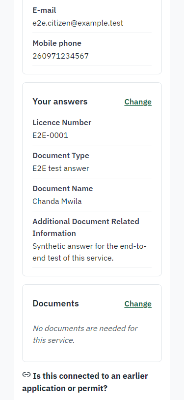 Check the answers and confirm the declaration (375 px phone)