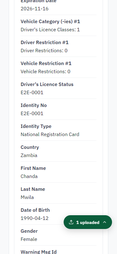 Check the answers and confirm the declaration (375 px phone)