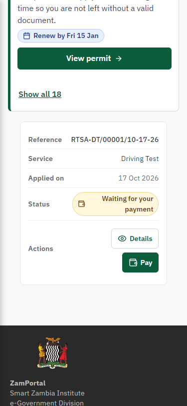 See that the fee is due (375 px phone)