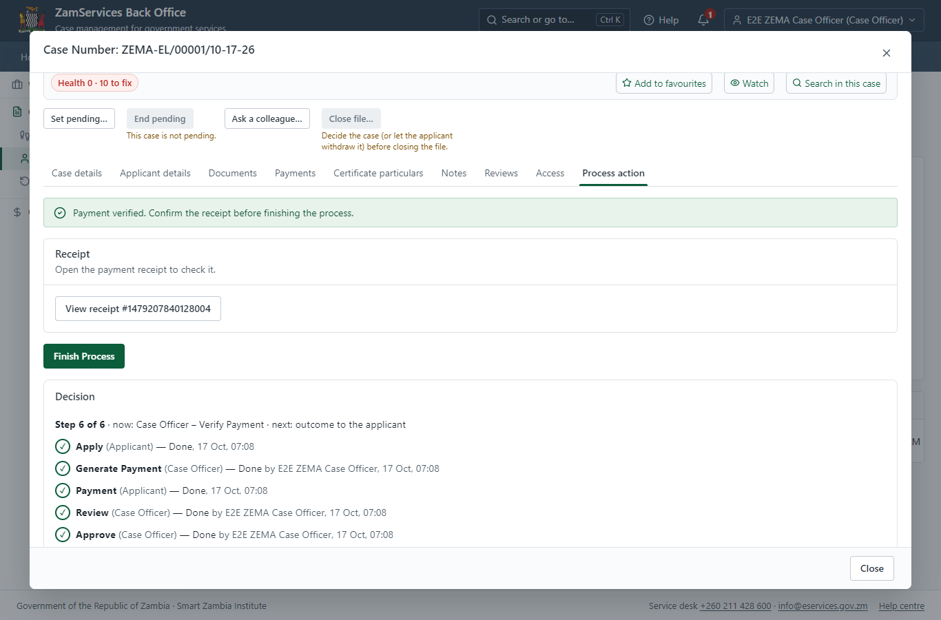 Verify Payment, Report Findings, Draft Decision (desktop)