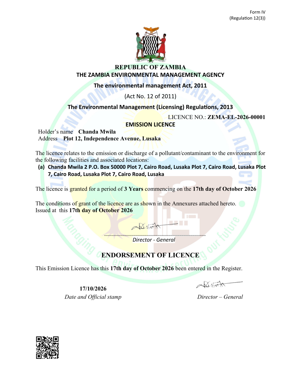 Emission Licence (sealed PDF)