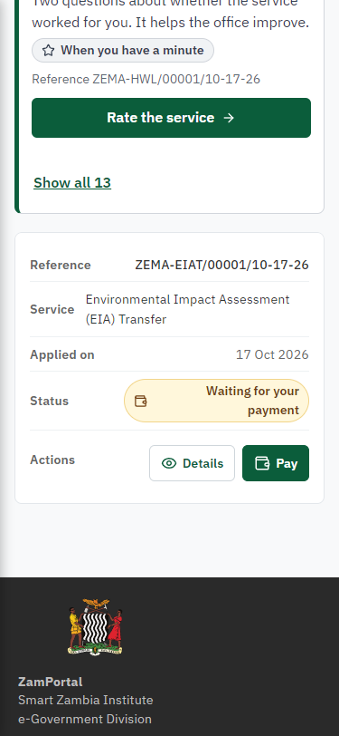 See that the fee is due (375 px phone)