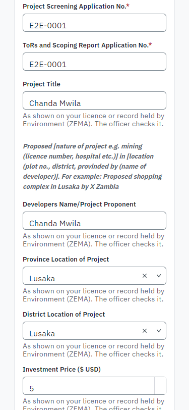 Fill in the application form (375 px phone)