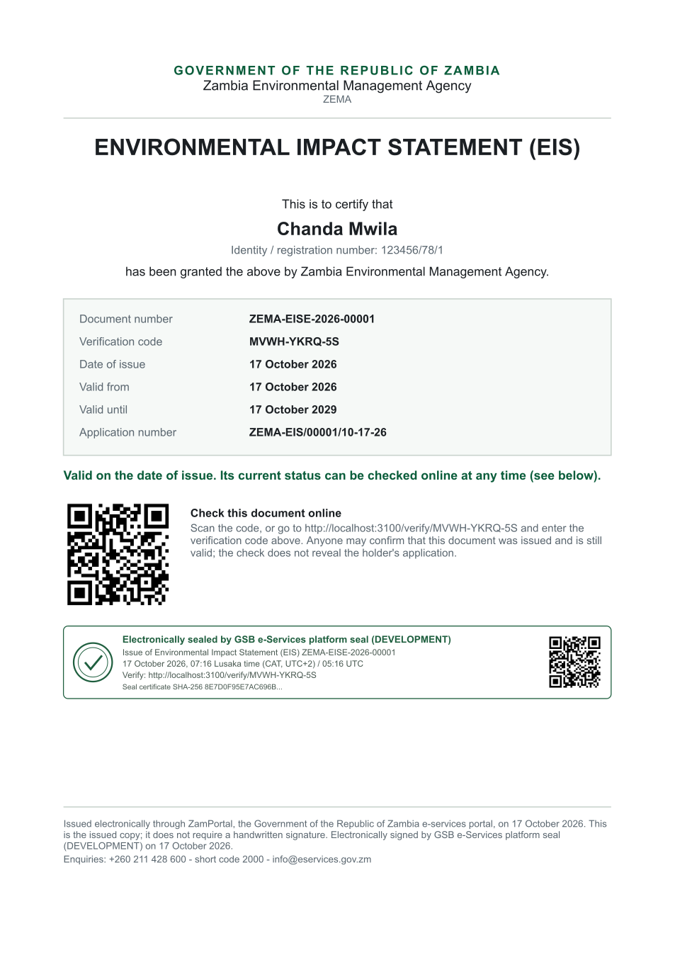 Environmental Impact Statement (EIS) (sealed PDF)