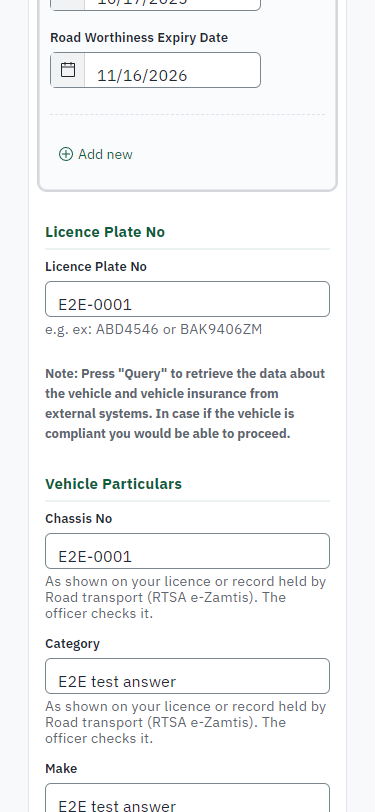 Fill in the application form (375 px phone)