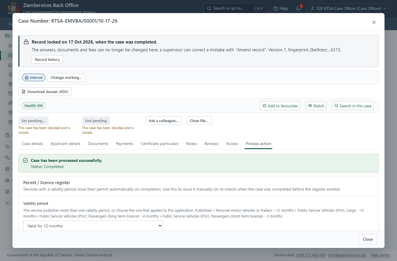 Issue the document (desktop)