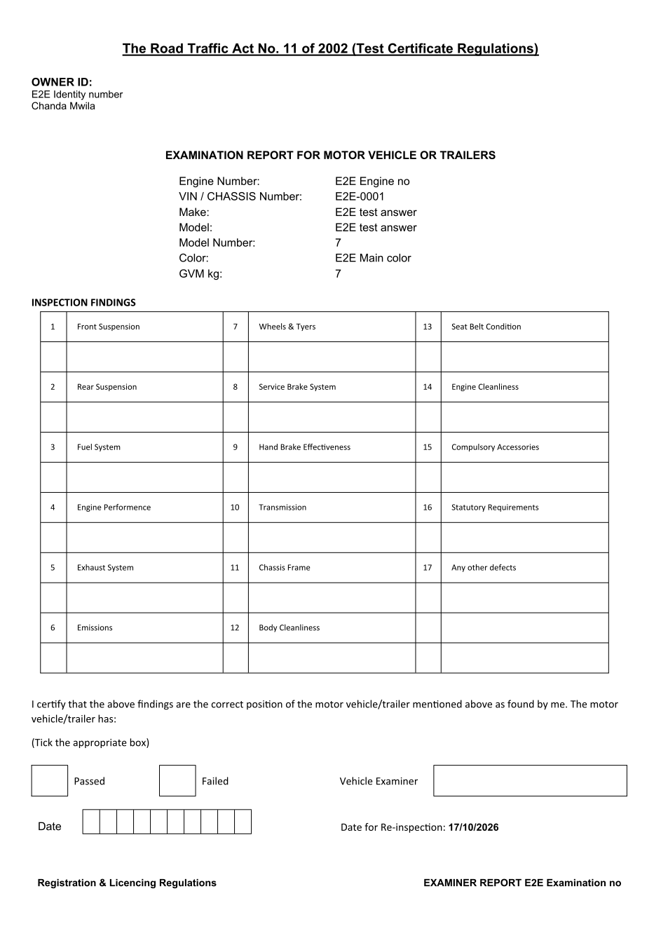 Examination of Motor Vehicle ("Road Fitness Test") Bulk Application (sealed PDF)
