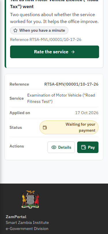 See that the fee is due (375 px phone)