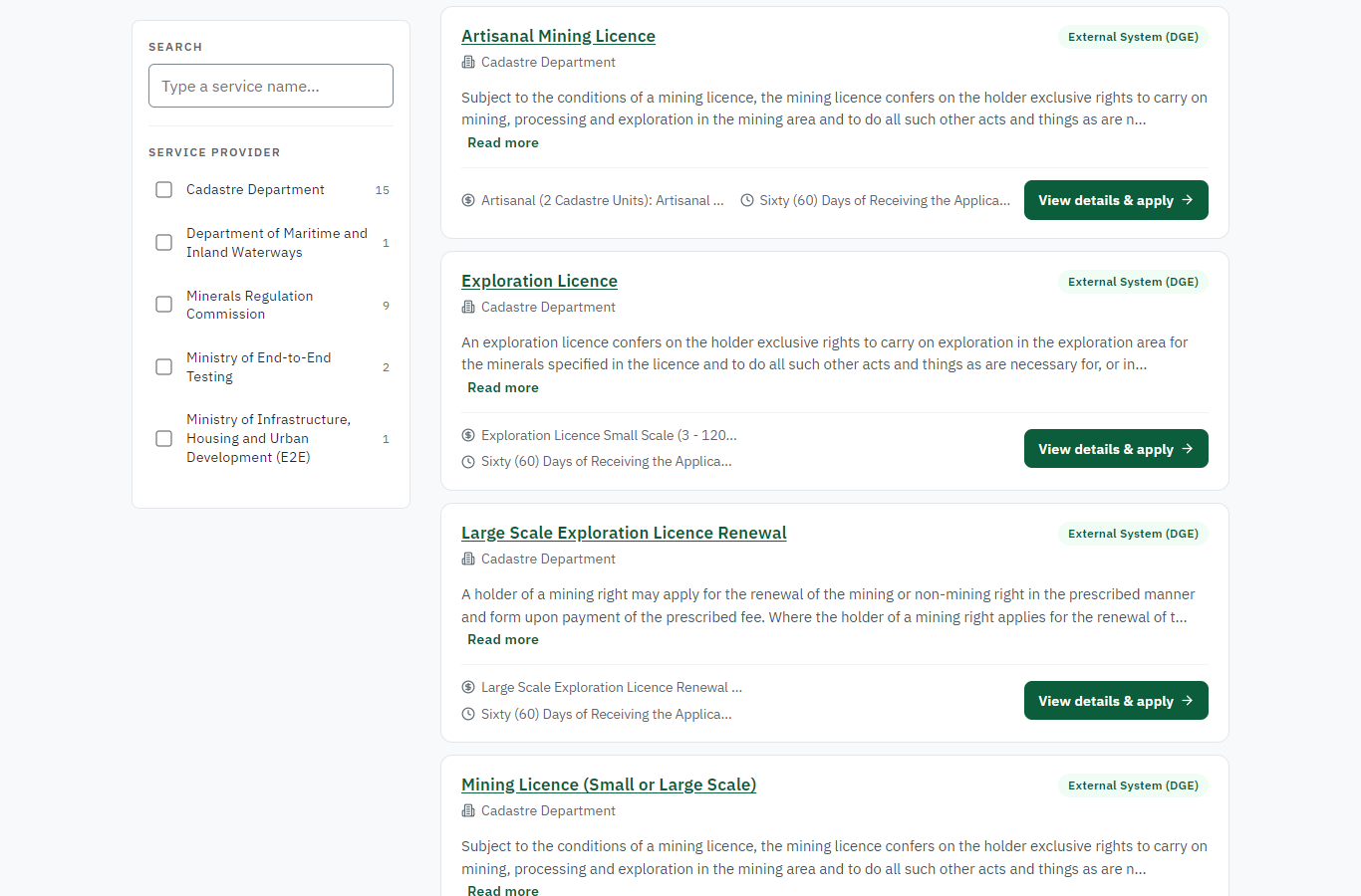 Find the service (desktop)