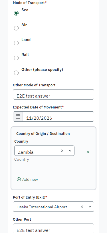 Fill in the application form (375 px phone)