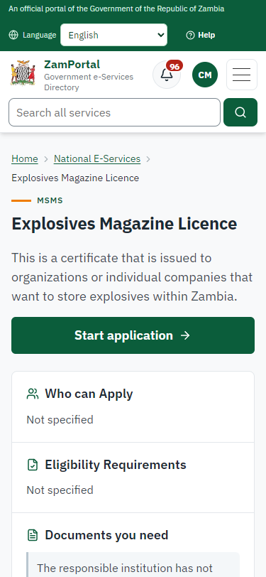 Read the service page (375 px phone)