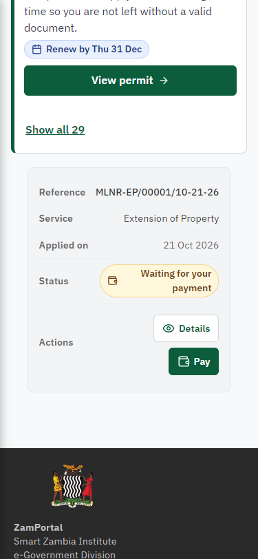 See that the fee is due (375 px phone)
