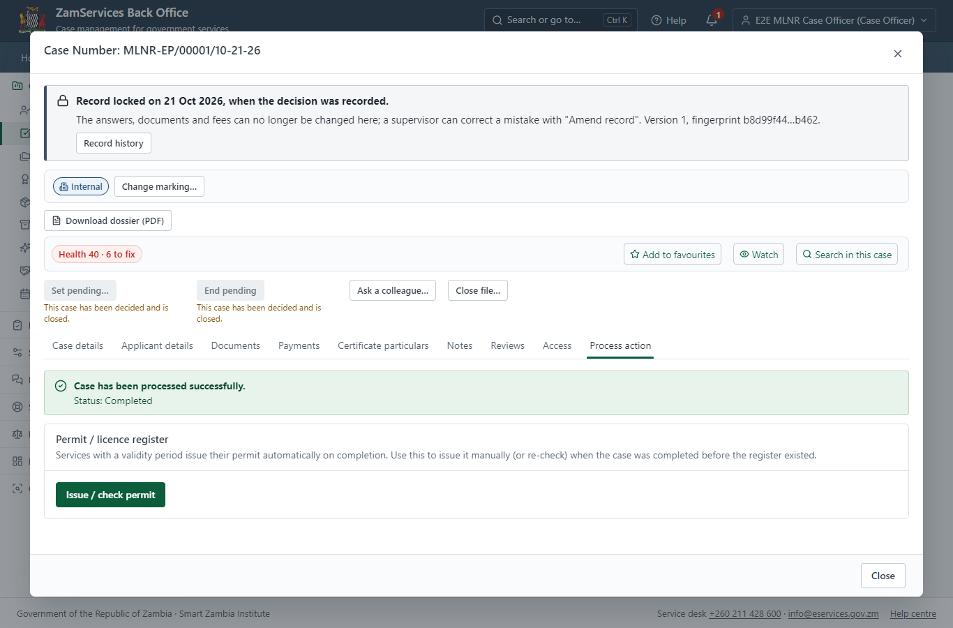 Issue the document (desktop)