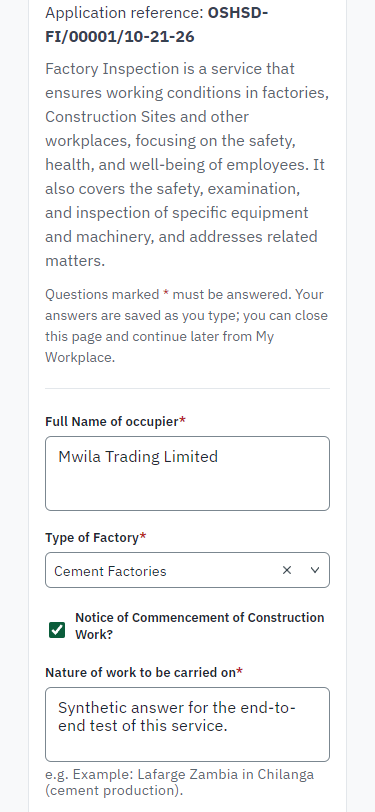 Fill in the application form (375 px phone)