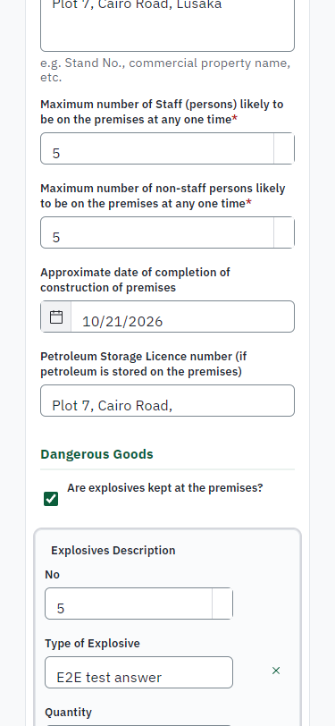Fill in the application form (375 px phone)