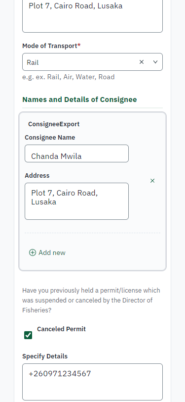 Fill in the application form (375 px phone)