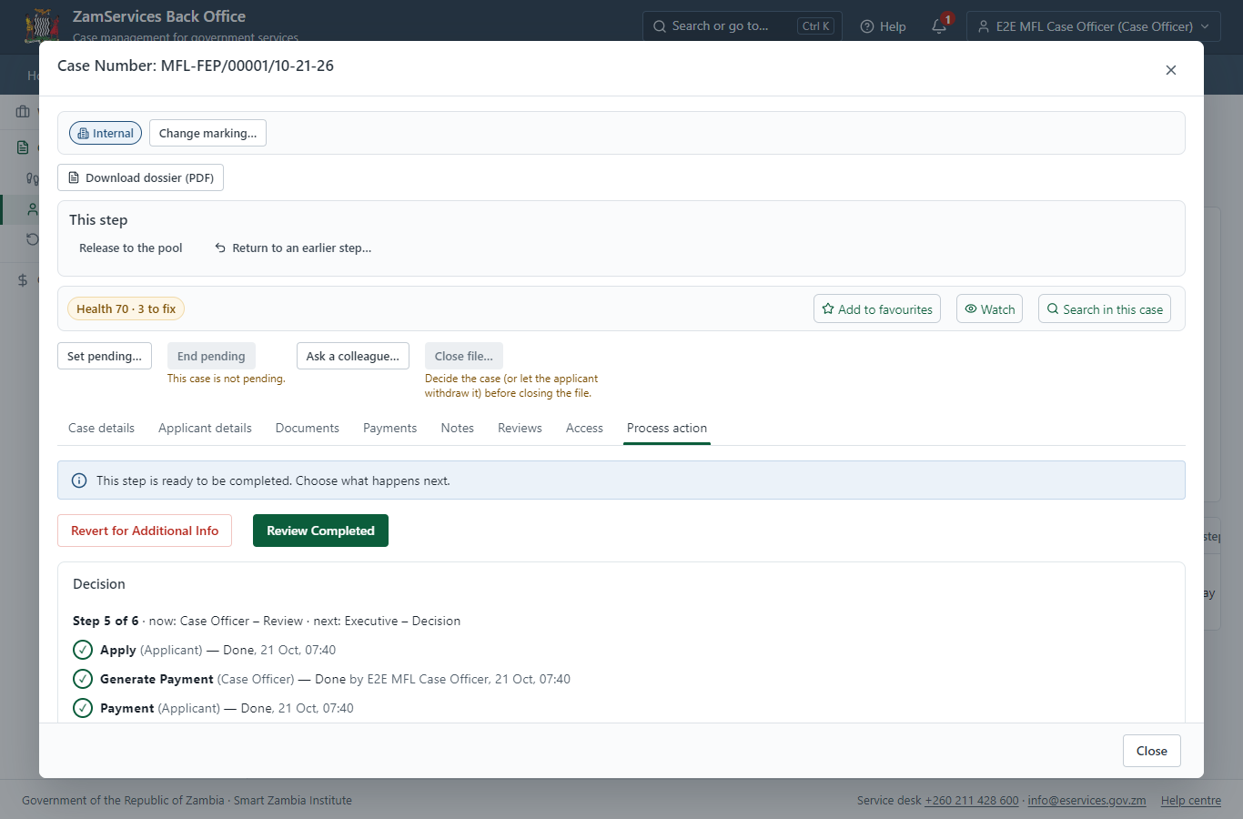 Draft Decision, Upload Document (desktop)
