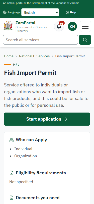 Read the service page (375 px phone)