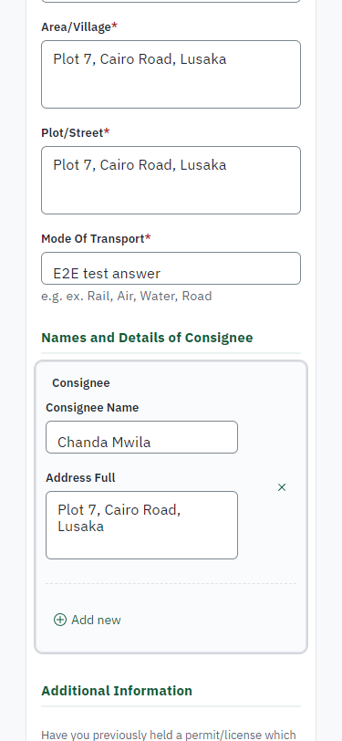 Fill in the application form (375 px phone)