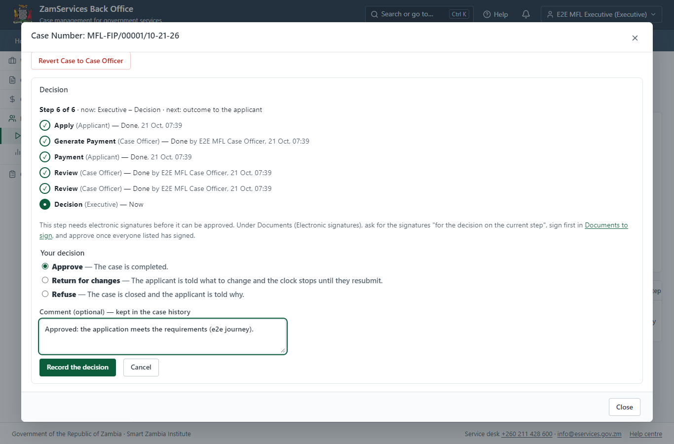 Decide: Review, Inspect, e-Sign (desktop)
