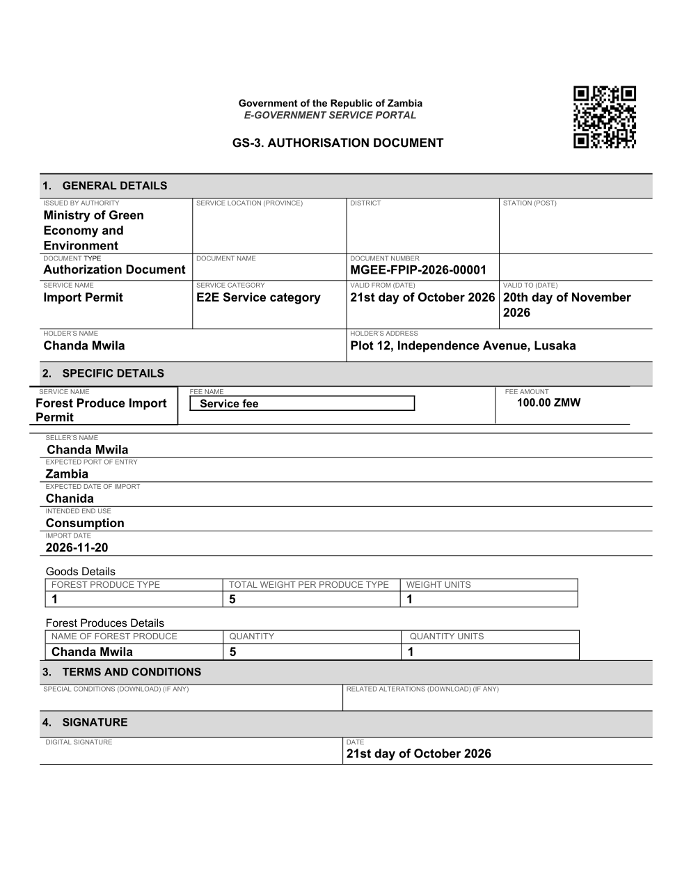 Forest Produce Import Permit (sealed PDF)