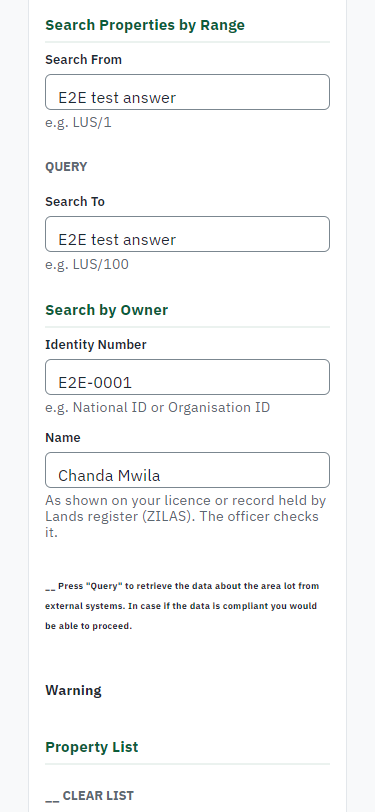Fill in the application form (375 px phone)