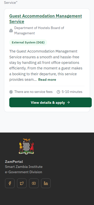 Find the service (375 px phone)