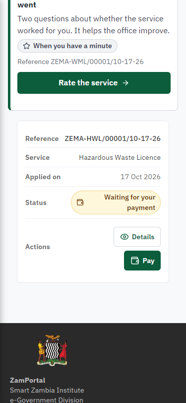 See that the fee is due (375 px phone)