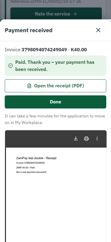Payment received (375 px phone)