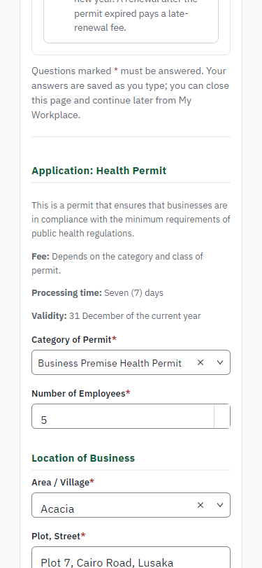 Fill in the application form (375 px phone)