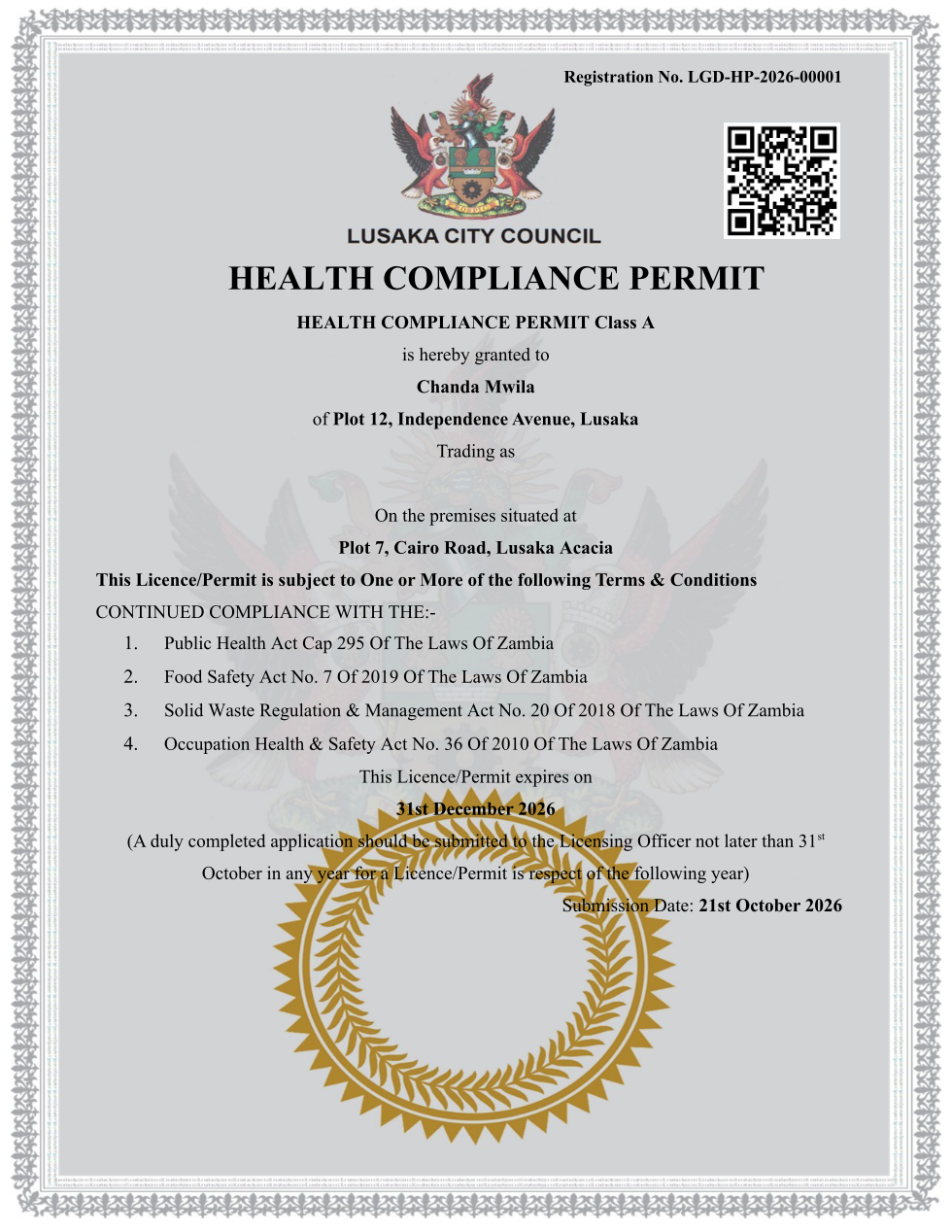 Health Permit (sealed PDF)