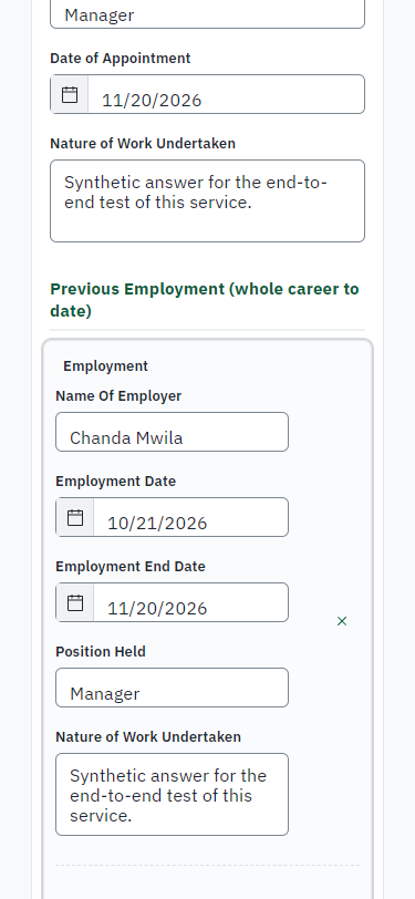 Fill in the application form (375 px phone)