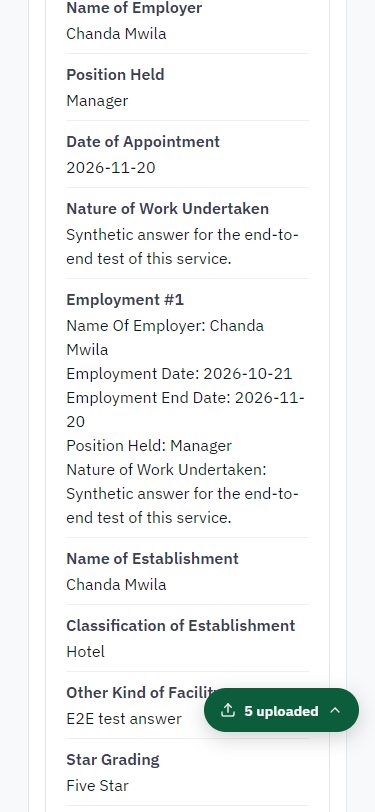 Check the answers and confirm the declaration (375 px phone)