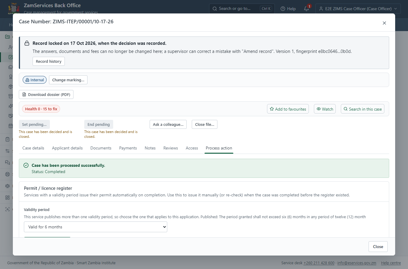 Issue the document (desktop)
