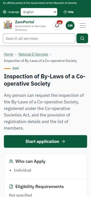 Read the service page (375 px phone)