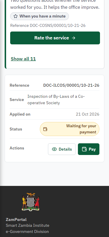 See that the fee is due (375 px phone)