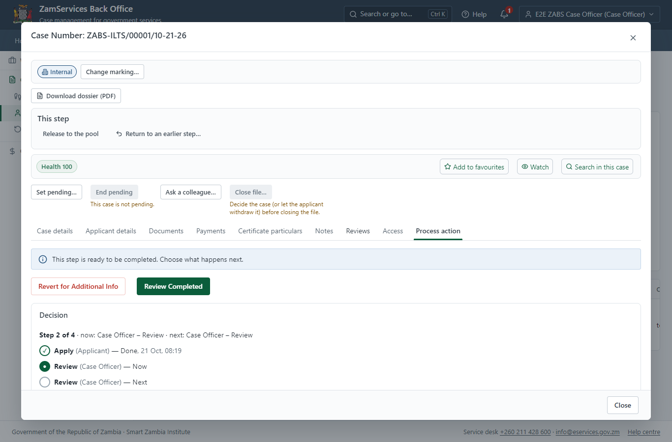Review Application (desktop)