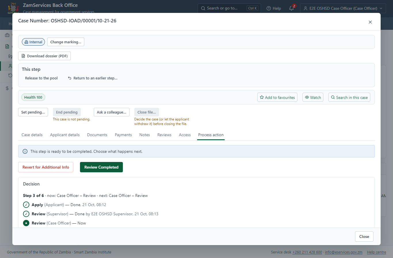 Review Application (desktop)