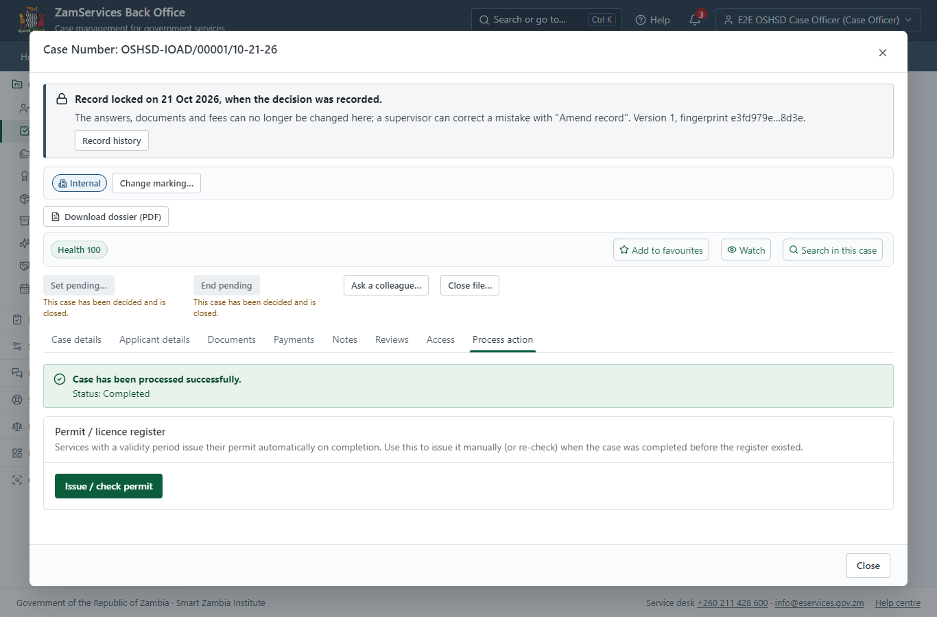 Issue the document (desktop)
