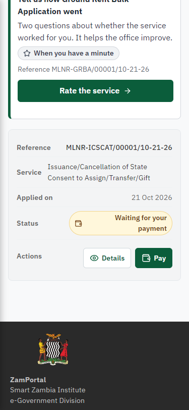 See that the fee is due (375 px phone)