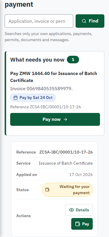 See that the fee is due (375 px phone)