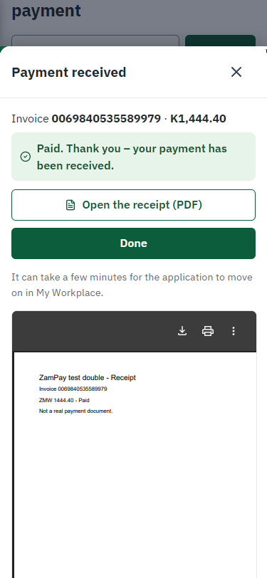 Payment received (375 px phone)