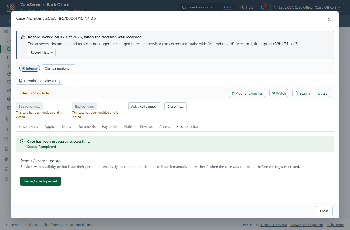 Issue the document (desktop)