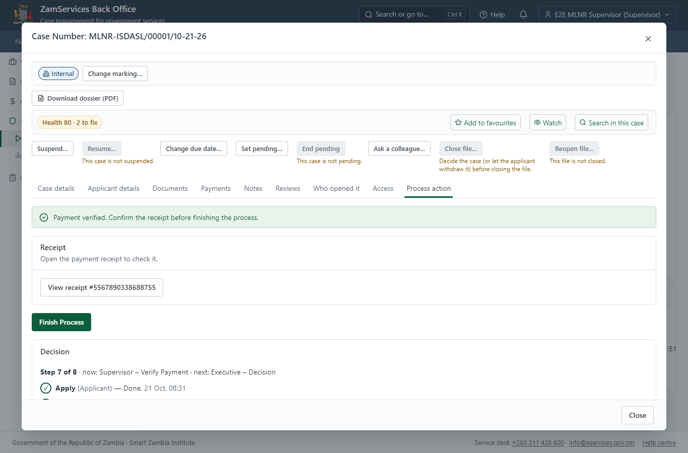 Verify Payment Completion, Review Survey Report & Survey Diagram (desktop)