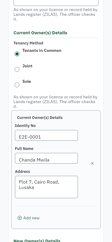 Fill in the application form (375 px phone)